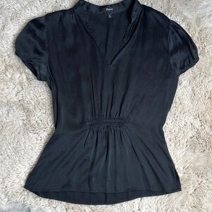 Elegant Black Silk Women's Top from Express